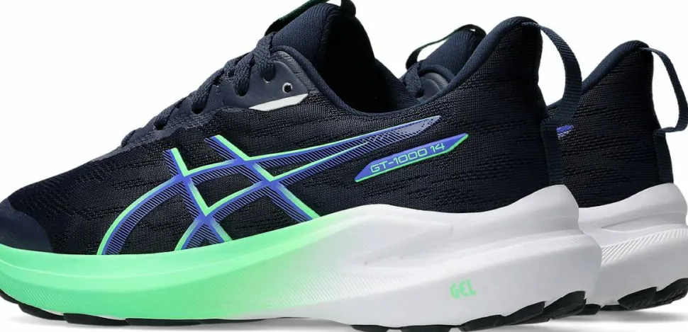 Asics Kids' GT-1000 14 GS Midnight/Vital Green