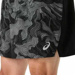 Asics Men's Fujitrail All Over Print 5in Shorts Performance Black/Carbon/Cream