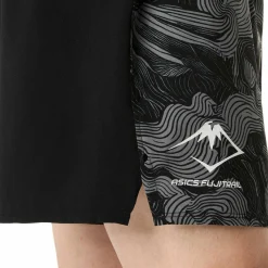 Asics Men's Fujitrail All Over Print 5in Shorts Performance Black/Carbon/Cream