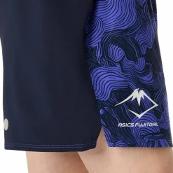 Asics Men's Fujitrail All Over Print 5in Shorts Midnight/Cobalt Burst/Cream