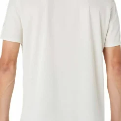 Asics Men's Fujitrail Logo Short Sleeve Top Cream/Cobalt Burst/Cool Grey