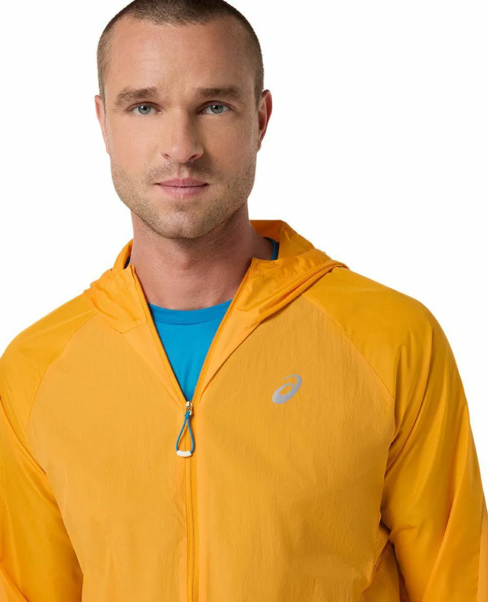 Asics Men's Road Packable Jacket Yamabuki/Aegean Blue
