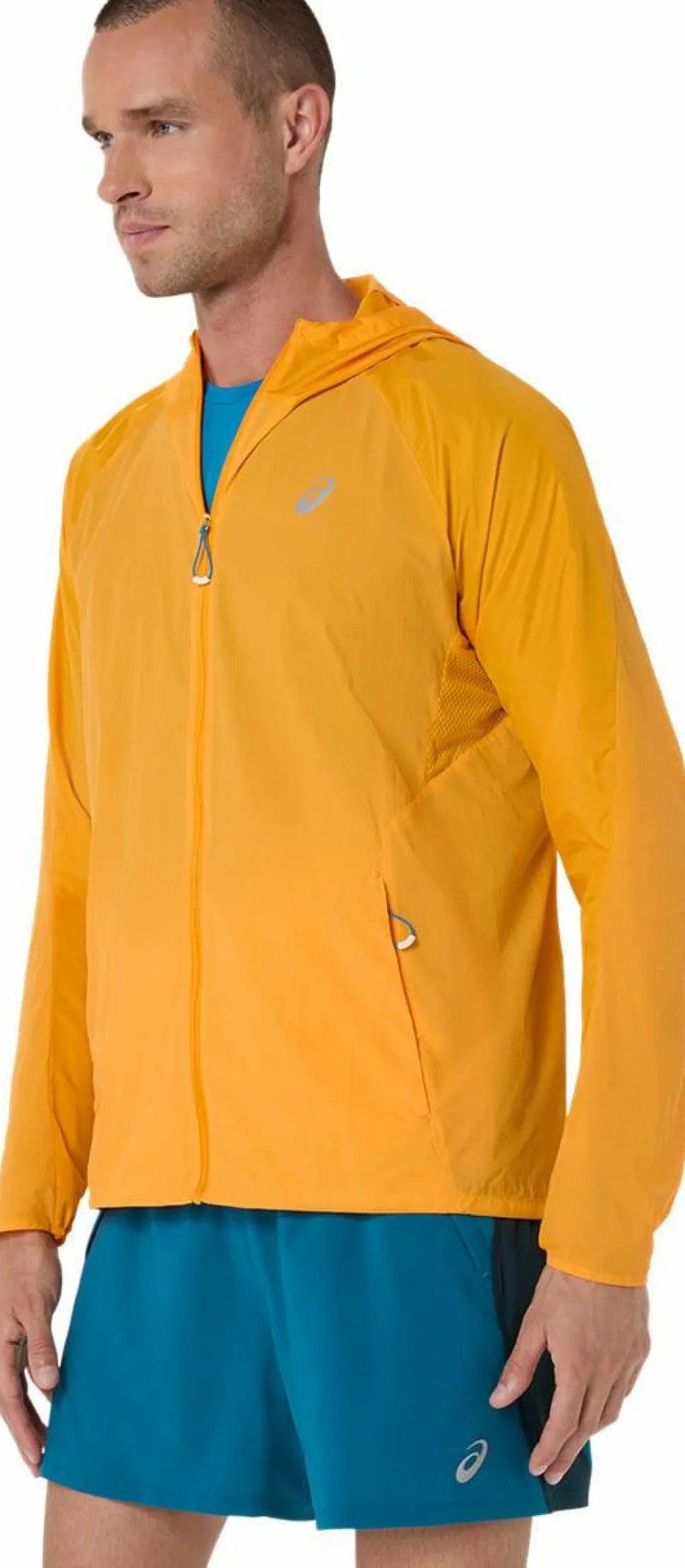 Asics Men's Road Packable Jacket Yamabuki/Aegean Blue