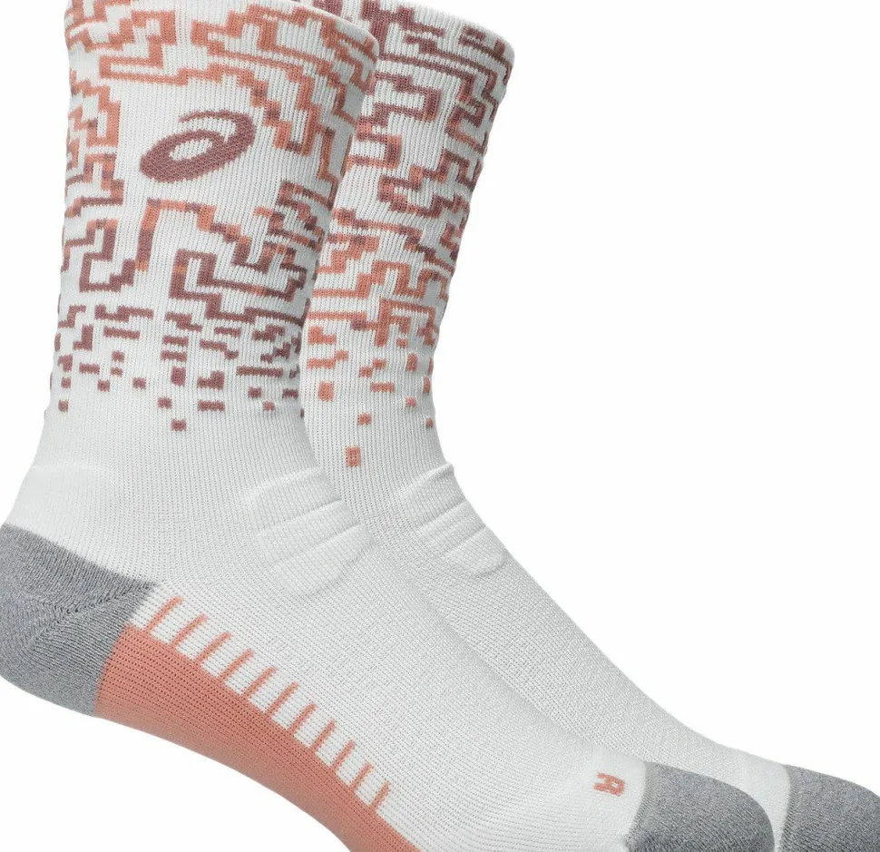 Asics Performance Run Sock Crew Brilliant White/Morganite/Pearl Pink