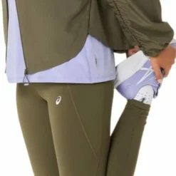Asics Women's Nagino Run Adjustable Tight Dark Olive
