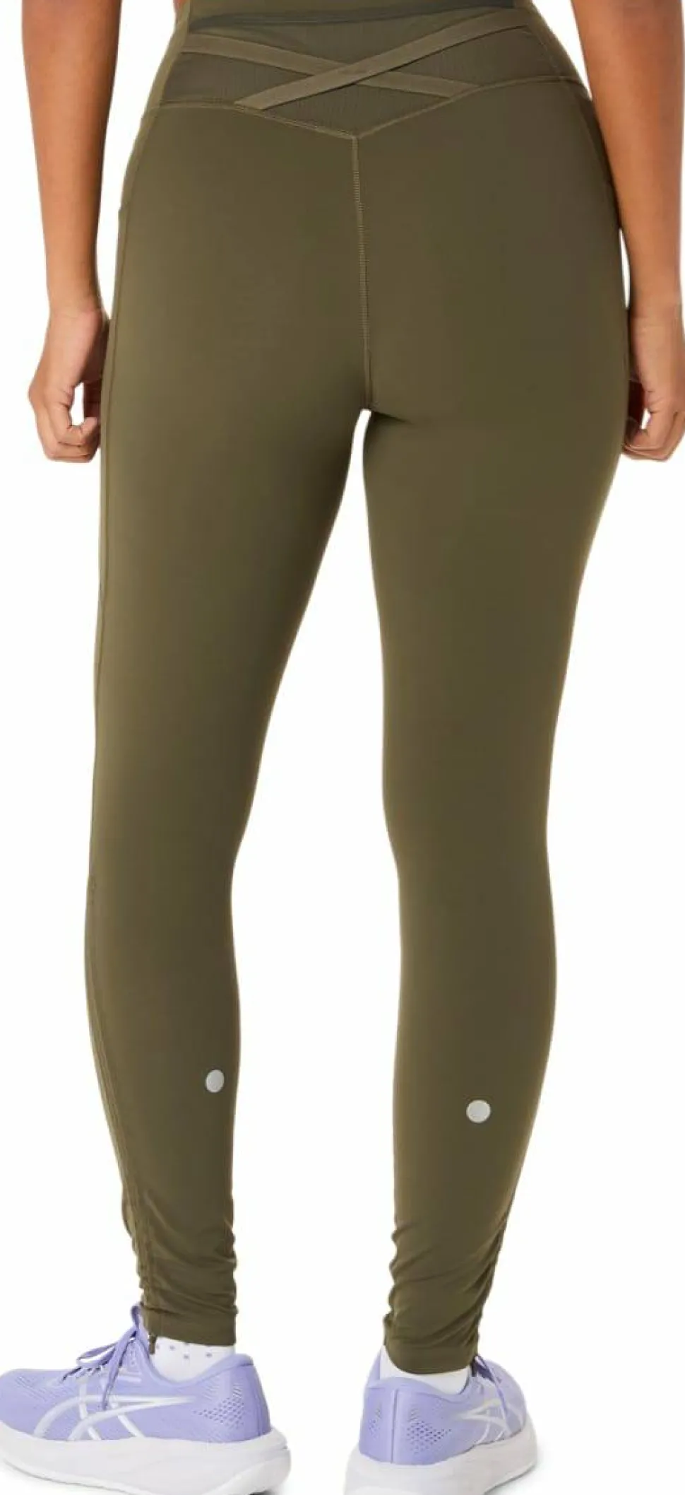 Asics Women's Nagino Run Adjustable Tight Dark Olive