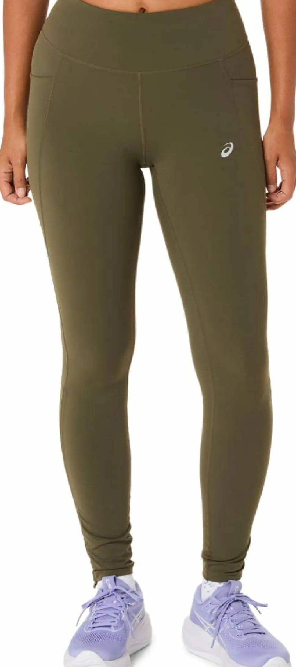 Asics Women's Nagino Run Adjustable Tight Dark Olive