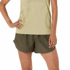 Asics Women's Road Seamless Short Sleeve Top Khaki/Cream