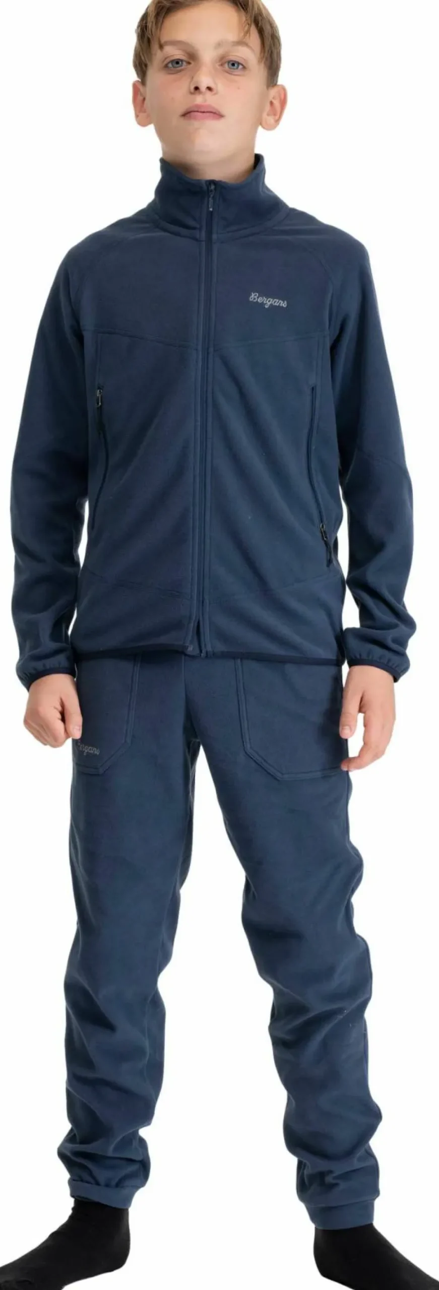 Bergans Juniors' Fleece Midlayer Jacket Navy Blue