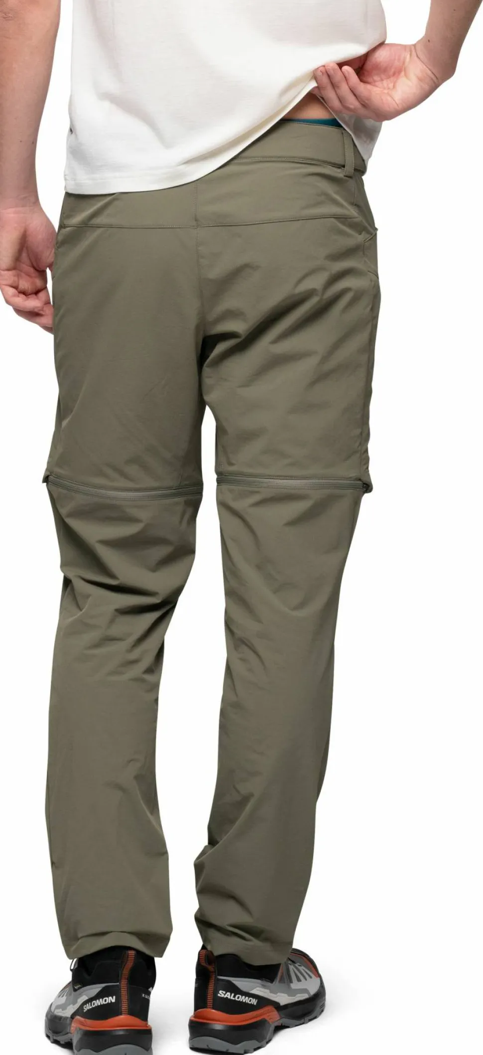Bergans Men's Convertible Zip-Off Softshell Pants Green Mud