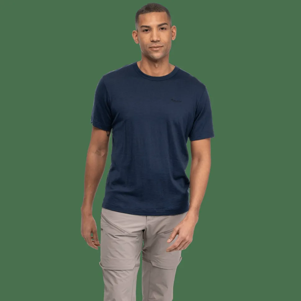 Bergans Men's Logo Merino Tee Navy Blue