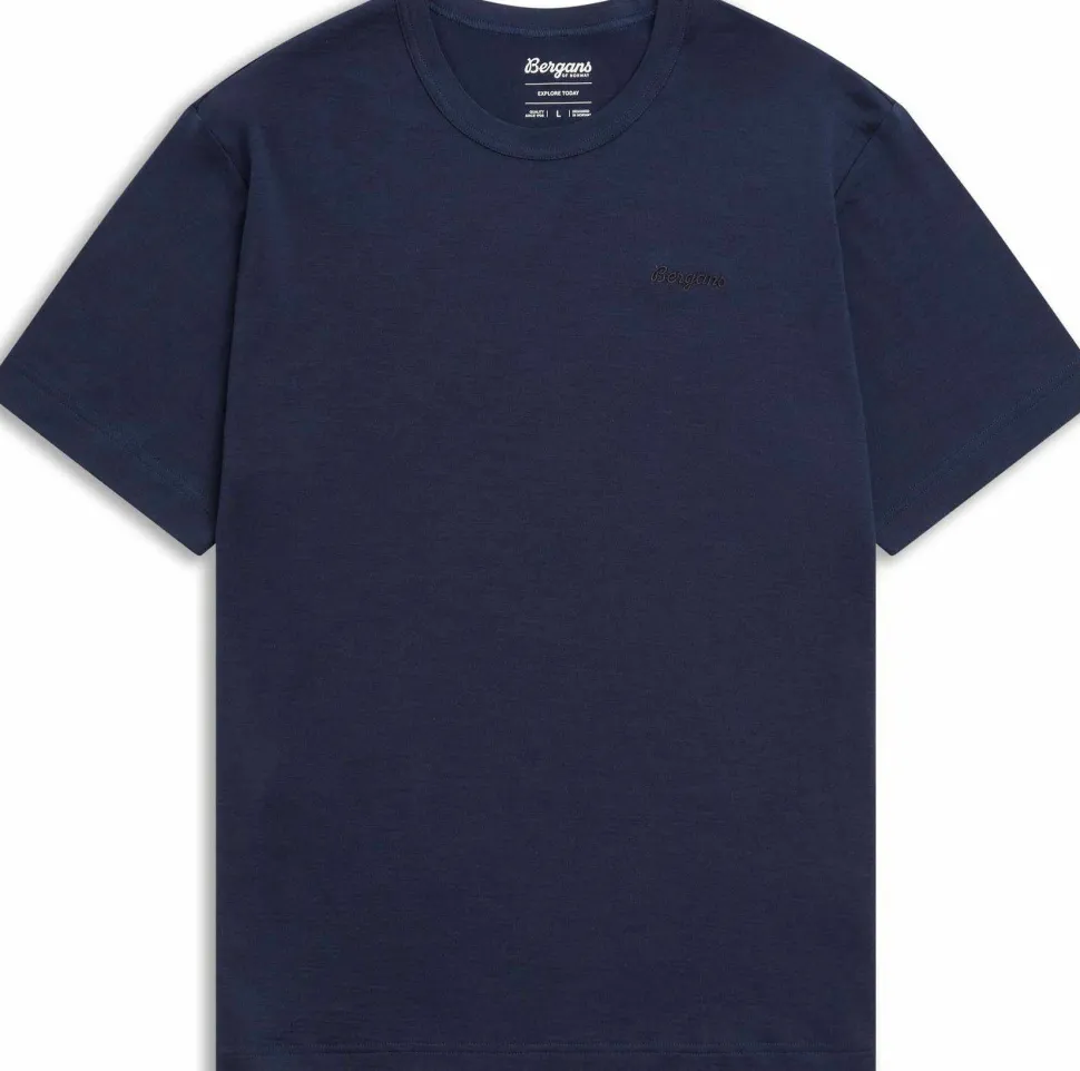 Bergans Men's Logo Merino Tee Navy Blue