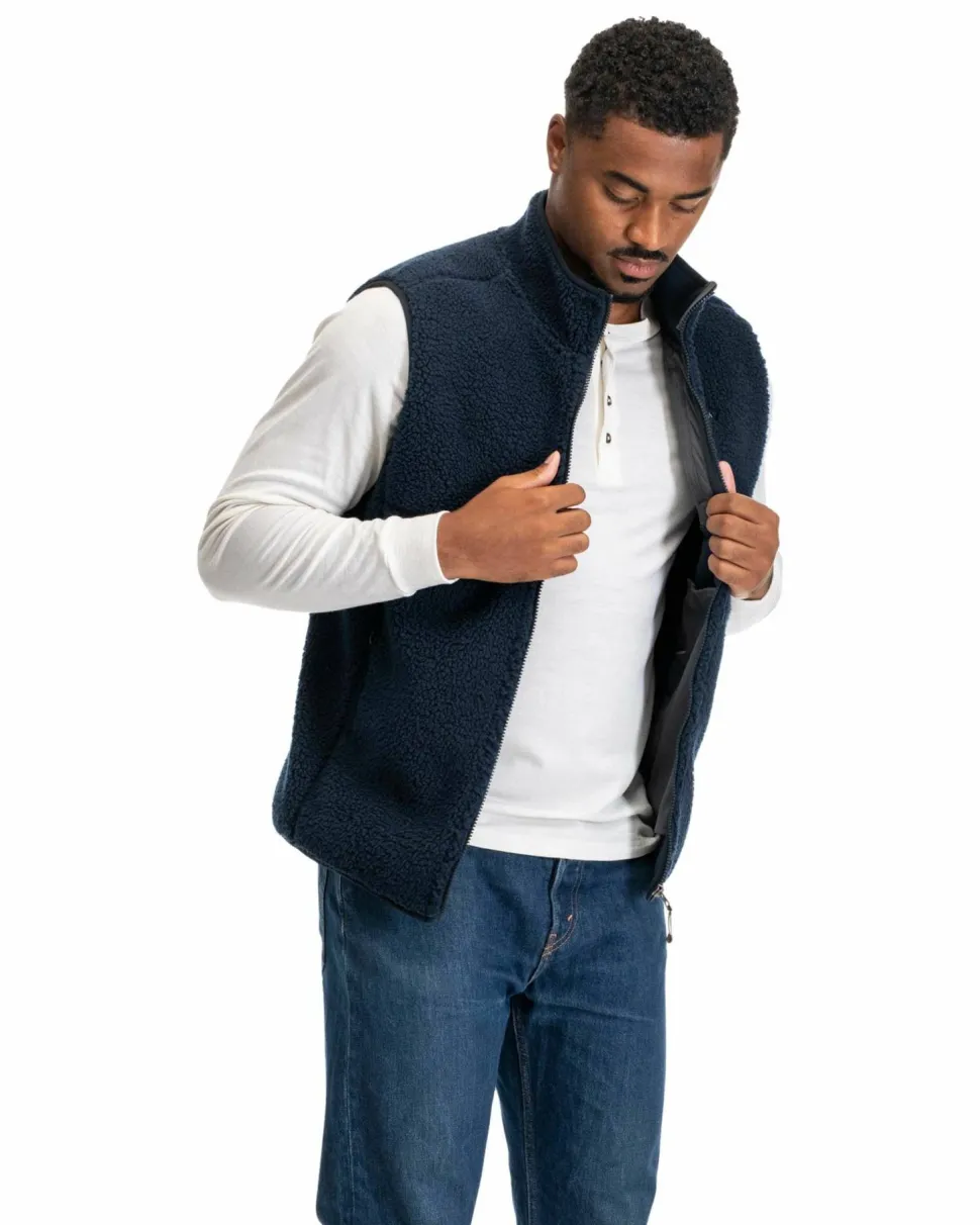 Bergans Men's Lunnan Pile Fleece Vest Navy Blue