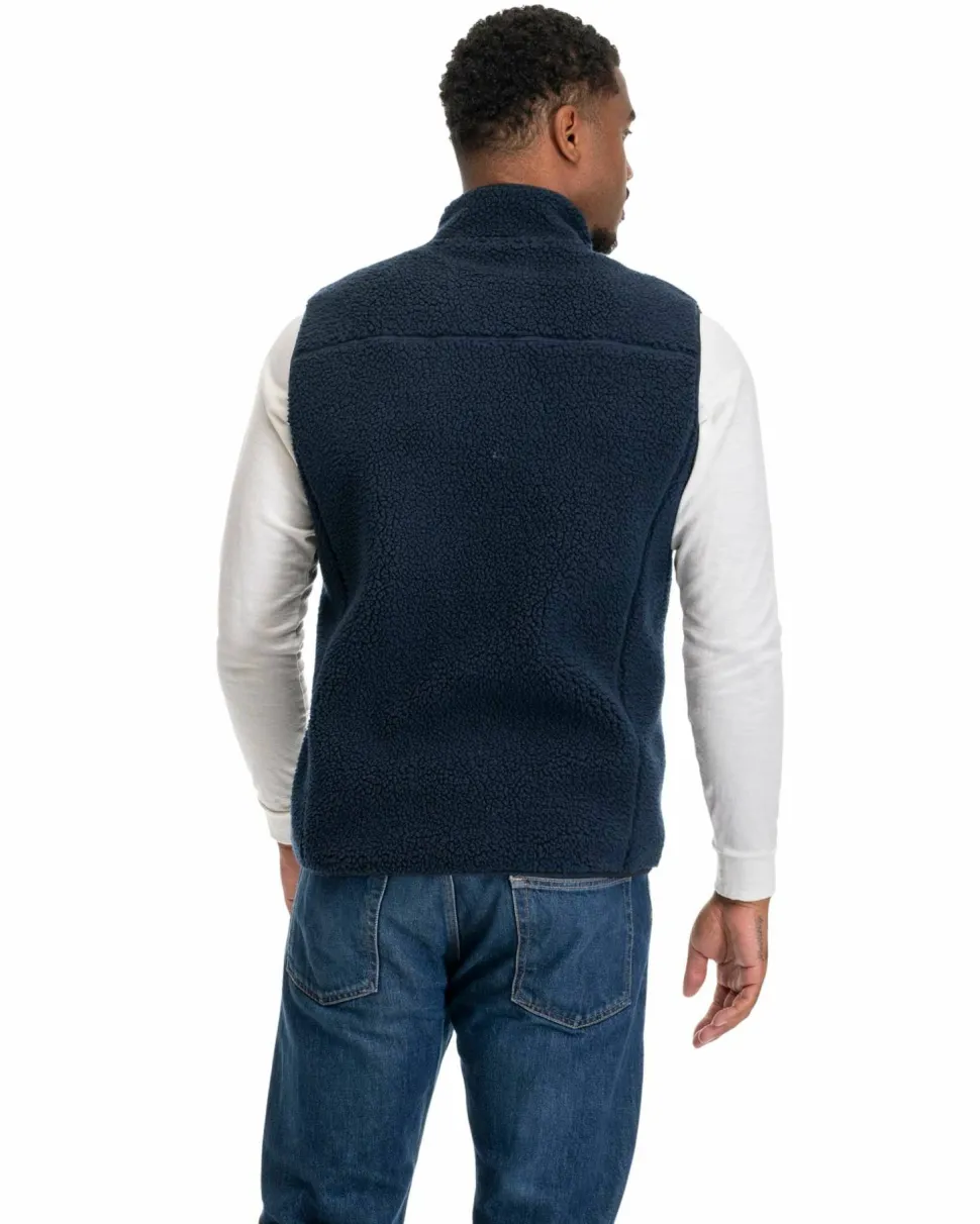Bergans Men's Lunnan Pile Fleece Vest Navy Blue
