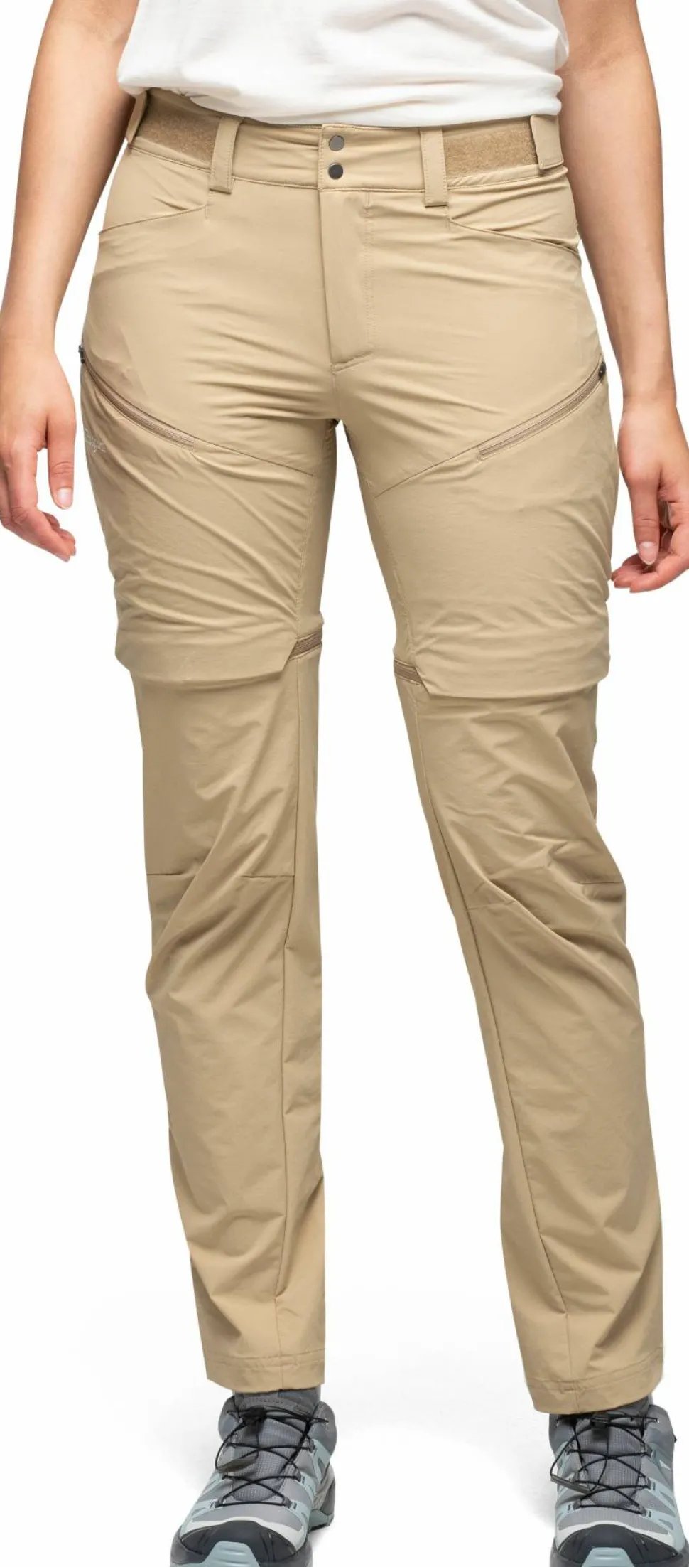 Bergans Women's Convertible Zip-Off Softshell Pants Warm Sand