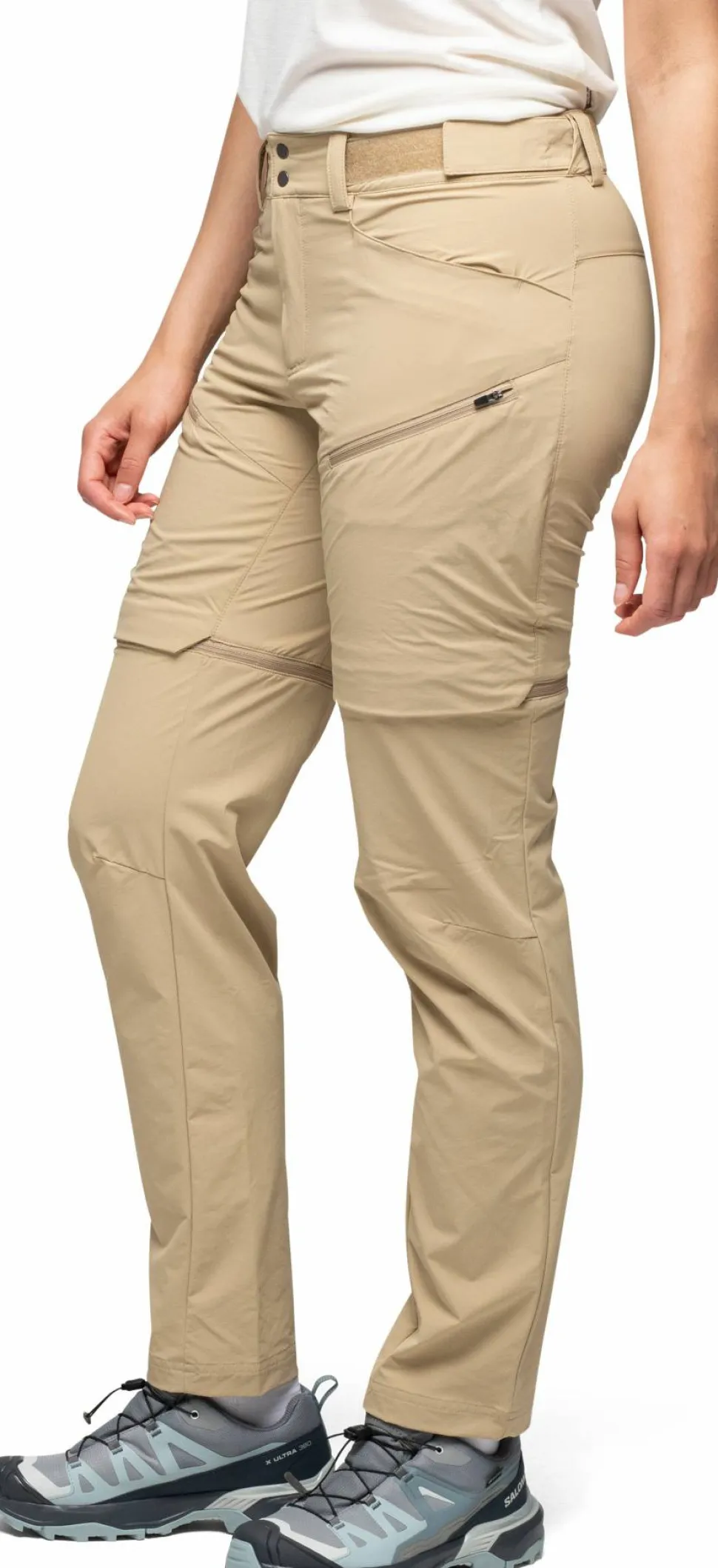 Bergans Women's Convertible Zip-Off Softshell Pants Warm Sand