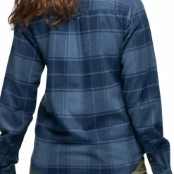 Bergans Women's Nordmarka Flannel Shirt Granite Blue/navy Blue Check