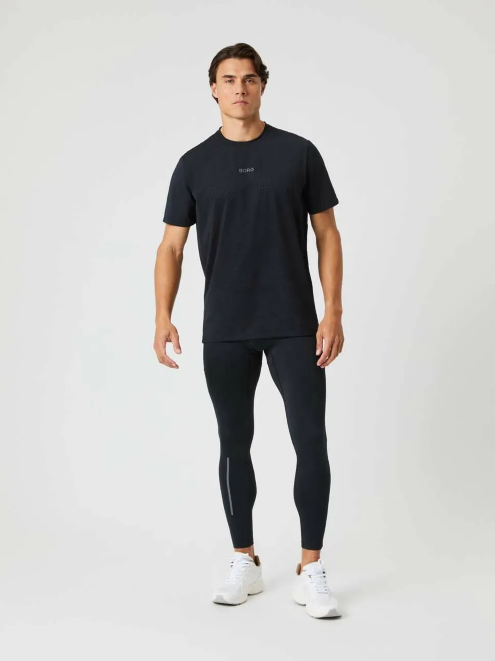 Björn Borg Men's Borg Running Perforated T-Shirt Black Beauty