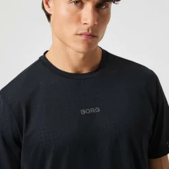 Björn Borg Men's Borg Running Perforated T-Shirt Black Beauty