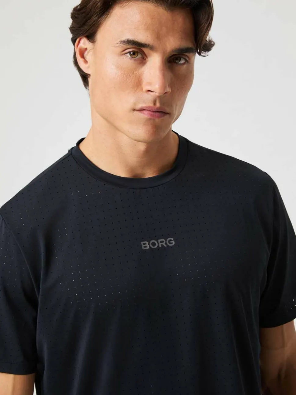 Björn Borg Men's Borg Running Perforated T-Shirt Black Beauty