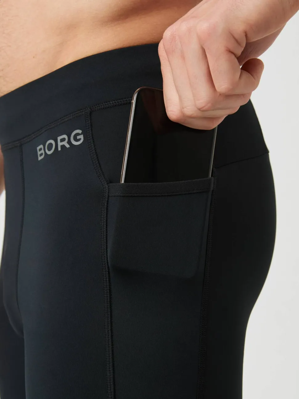Björn Borg Men's Borg Running Tights Black Beauty