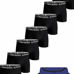 Björn Borg Men's Cotton Stretch Boxer + Wash Bag 7p Multipack 1