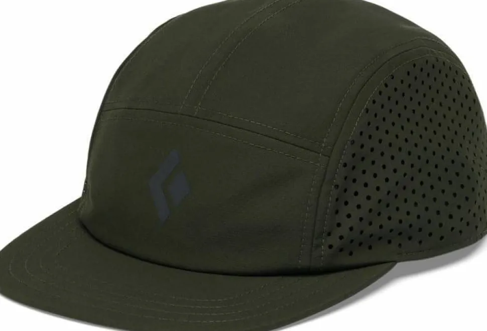 Black Diamond 5-Panel Synthetic Cap Dark Moss-anthracite Icon Logo