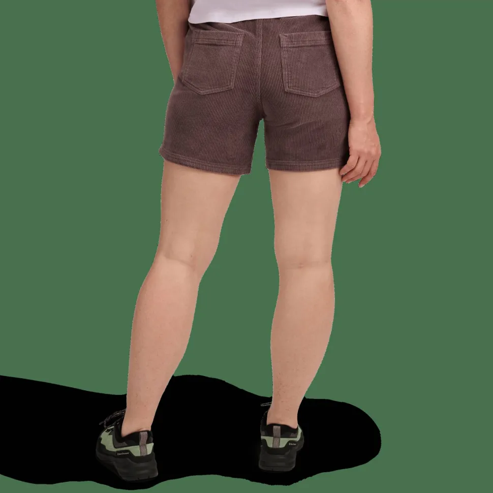 Black Diamond Women's Dirtbag Corduroy Shorts Dark Mauve