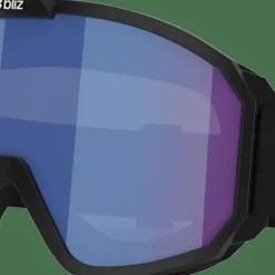 Bliz Kids' Rave Jr Matt Black-White Logo/Light Orange&Blue