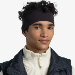 Buff Merino Wide Headband Solid Black