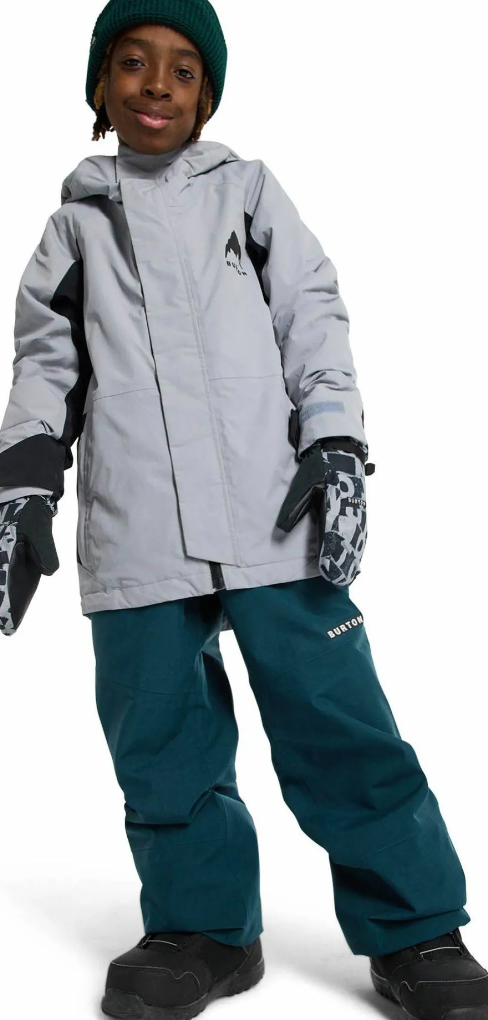 Burton Kids Skimmer Jacket Silver Sconce/true Black
