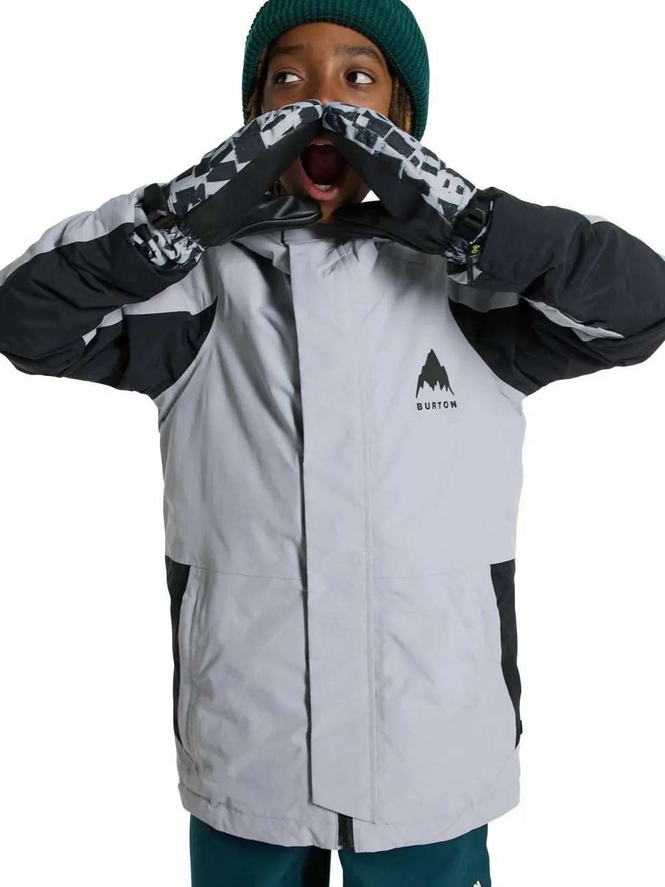 Burton Kids Skimmer Jacket Silver Sconce/true Black