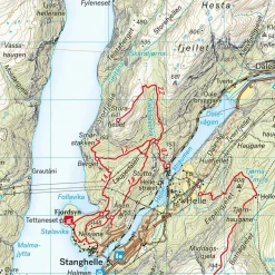 Calazo förlag Bergsdalen & Voss 1:50 000 Hiking map