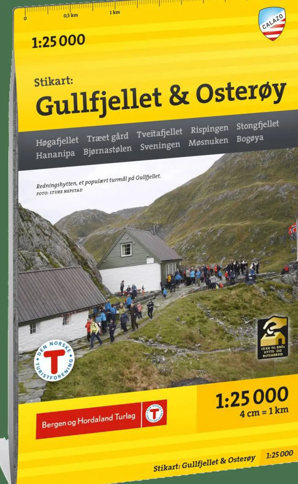 Calazo förlag Gullfjellet & Osterøy 1:25 000 Trail map