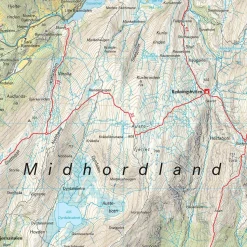 Calazo förlag Gullfjellet & Osterøy 1:25 000 Trail map