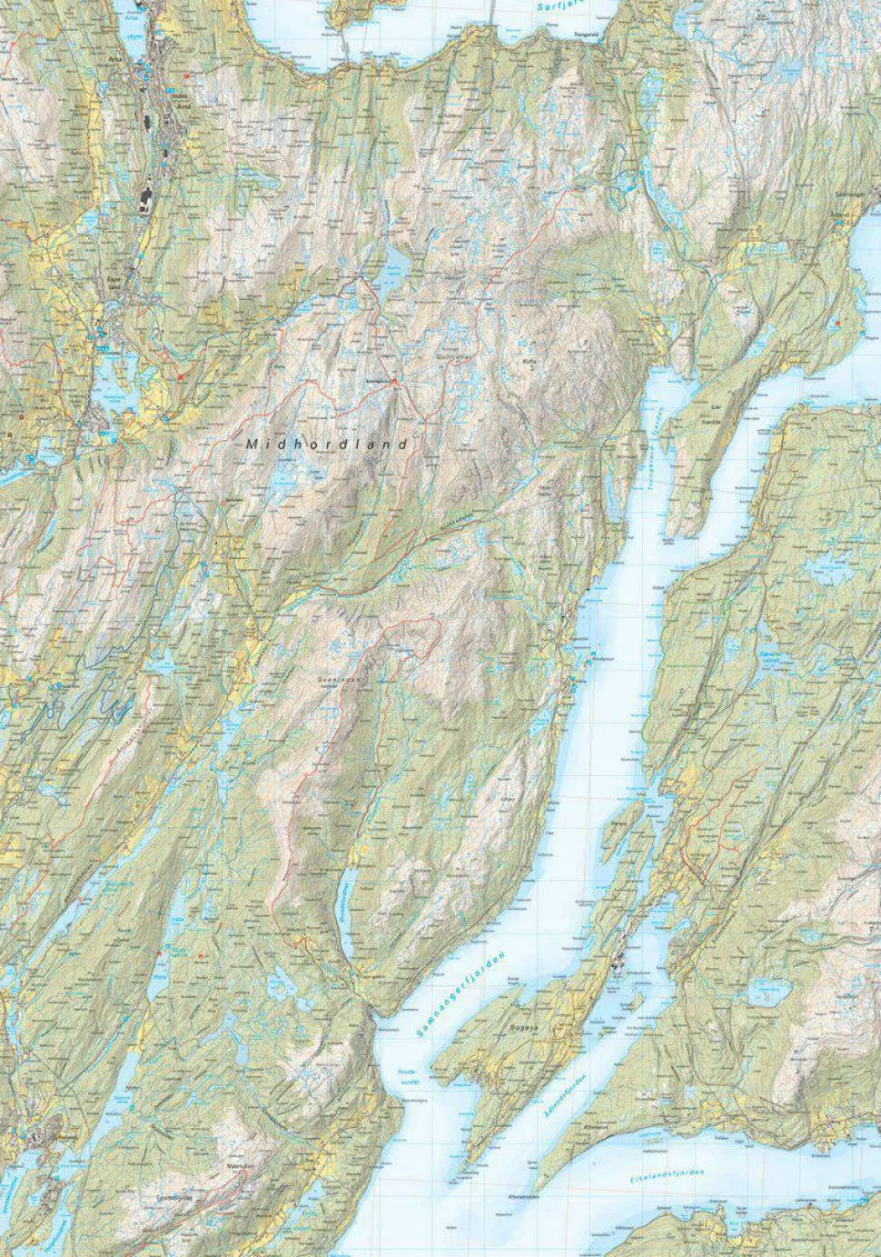 Calazo förlag Gullfjellet & Osterøy 1:25 000 Trail map