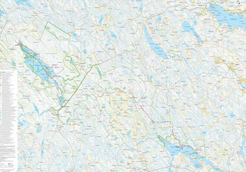 Calazo förlag Kainuu: Vuokatti, Hiidenportti & Tiilikkajärvi 1:25 000 Topographic map