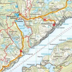 Calazo förlag Lysefjorden, Preikestolen & Kjerag 1:50 000 Hiking map