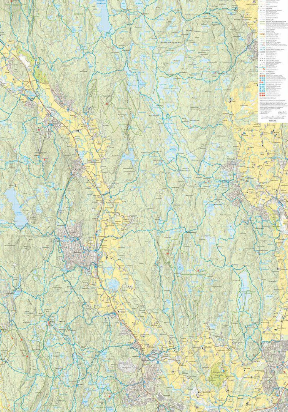 Calazo förlag Oslo: Romeriksåsene 1:20 000 Trail map