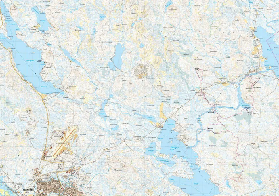 Calazo förlag Rovaniemi: Napapiiri & Ounasvaara 1:25 000 Topographic map
