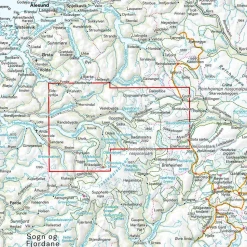 Calazo förlag Stryn 1:50 000 Hiking map
