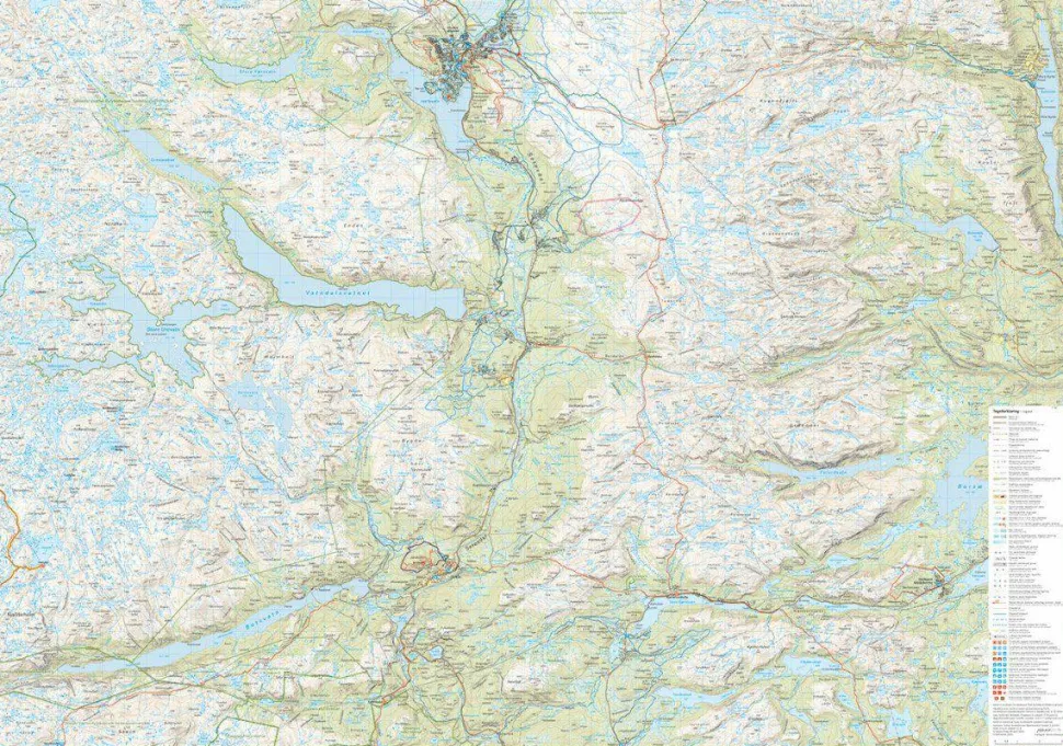 Calazo förlag Suldalsheiane Bykleheiane & Hovden 1:50 000 Hiking map