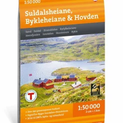 Calazo förlag Suldalsheiane Bykleheiane & Hovden 1:50 000 Hiking map