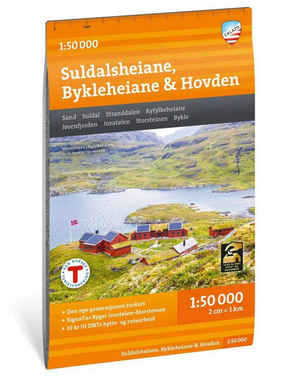 Calazo förlag Suldalsheiane Bykleheiane & Hovden 1:50 000 Hiking map