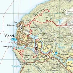 Calazo förlag Suldalsheiane Bykleheiane & Hovden 1:50 000 Hiking map