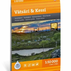 Calazo förlag Vätsäri & Kessi 1:50 000 Hiking map