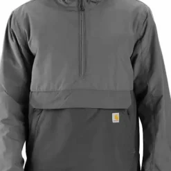 Carhartt Men's Rain Defender Loose Fit Lightweight Packable Anorak Steel/gravel