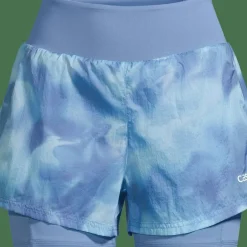 Casall Women's Breeze Printed Running Shorts Breeze Blue Shadow