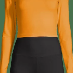 Casall Women's Crop Long Sleeve Sunset Yellow