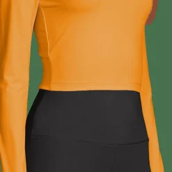 Casall Women's Crop Long Sleeve Sunset Yellow